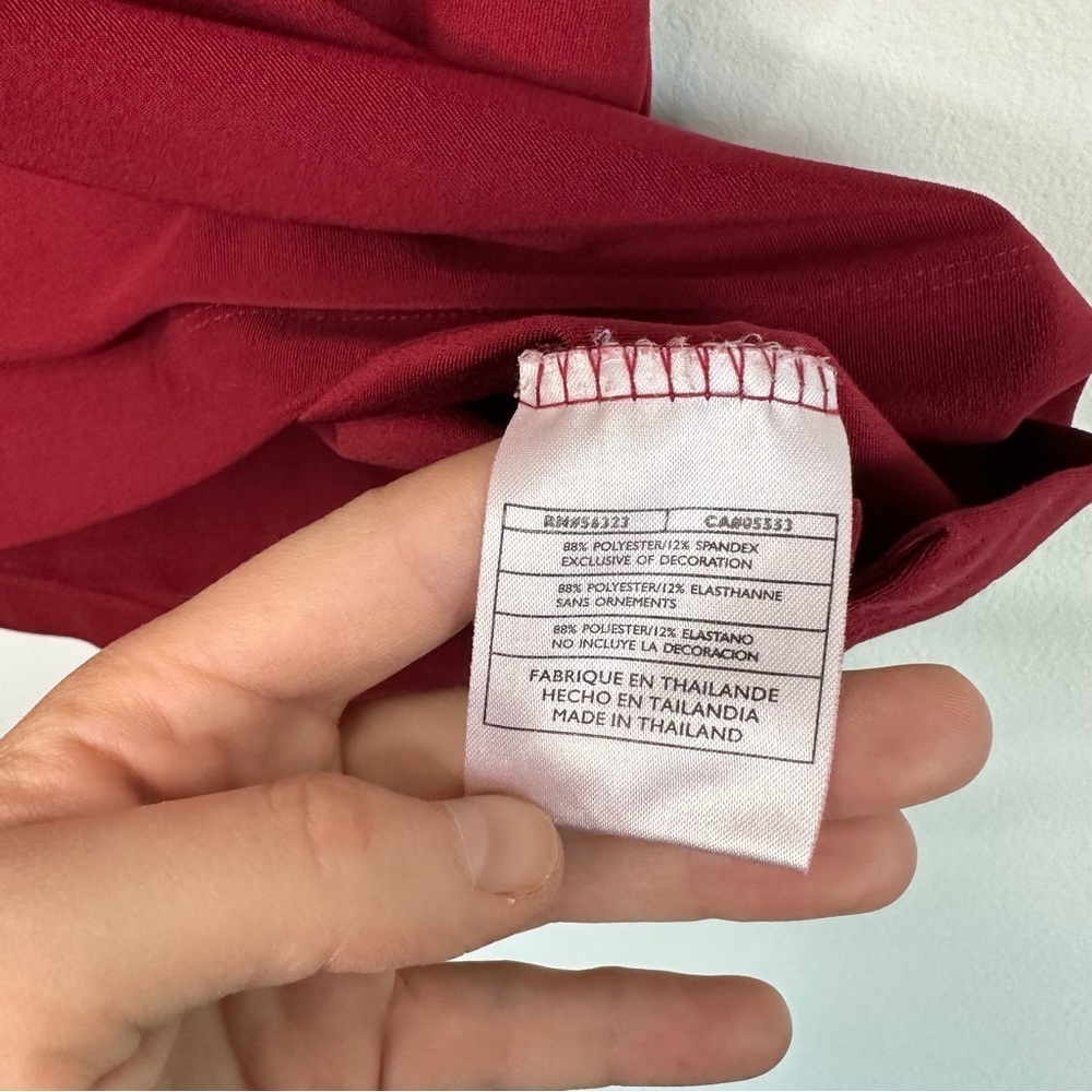 Nike Fit Dry Red Quarter Zip Short Sleeve Shirt Size Large - Picture 6 of 9